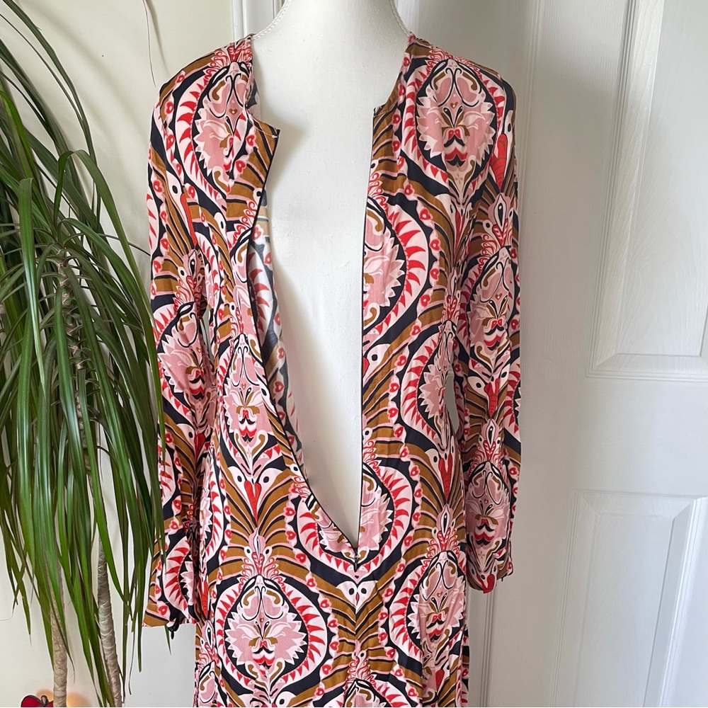 FARM Rio Pineapple Jewelry Long Sleeve Maxi Dress Women’s Medium NWT - Picture 8 of 15
